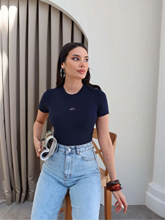 Lacivert Orj Crop Top