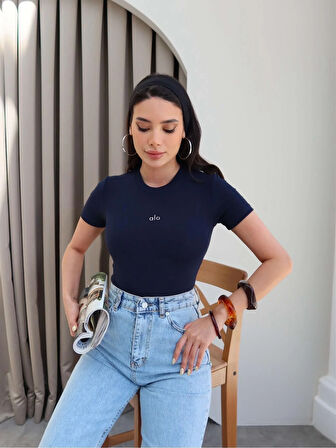 Lacivert Orj Crop Top