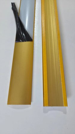 Alüminyum Sarı Eşik Profili 90 Cm'ye Kadar Özel Ölçü Kapı Altı Parke Profili Kapı Altı Çıtası Parke Çıtası
