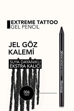 Suya Dayanıklı Jel Göz Kalemi (SİYAH)-extreme Tattoo Gel Pencil-006 Onyx 