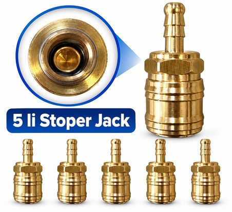 5 ADET - 1/2 İÇ VE DIŞ DİŞLİ SARI STOPER (JACK)