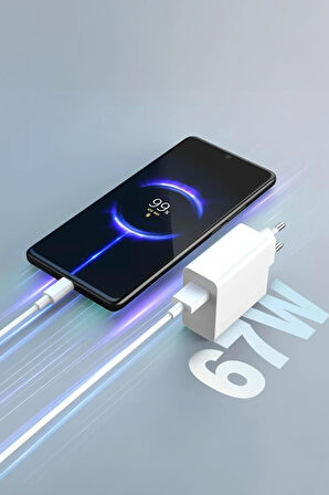 67W Turbo Telefon Şarj Cihazı Aleti Kablo/adaptör Seti TYPE-C Usb Xiaomi Redmi Uyumlu Duvar Tipi