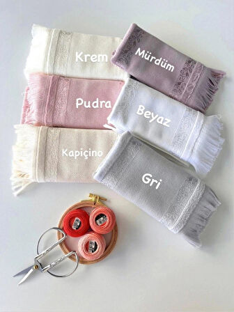 Sarra Mysoft - Gri - 50*90 - Etamin Ve Kanaviçe İşlemelik Havlu
