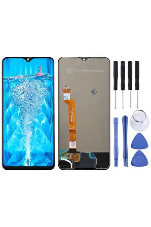 OPPO F9 UYUMLU LCD DOKUNMATİK EKRAN ÇITASIZ SİYAH (F9 PRO)(TAMİR SETİ HEDİYELİ)