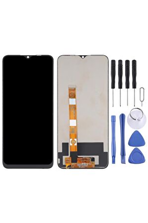 OPPO C25 UYUMLU LCD DOKUNMATİK EKRAN ÇITASIZ SİYAH ORJİNAL(TAMİR SETİ HEDİYELİ)