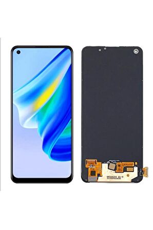 OPPO RENO 7 LITE UYUMLU LCD DOKUNMATİK EKRAN ÇITASIZ SİYAH(TAMİR SETİ HEDİYELİ)