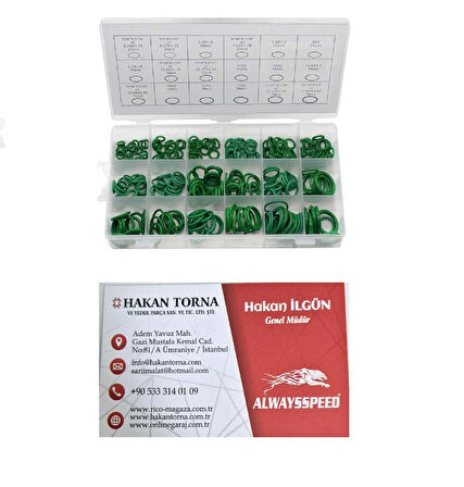 -Rico-270 Parça Hnbr O-Ring Seti Kauçuk Isıya Dayanıklı Conta Set