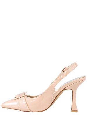 Stato Kadın Topuklu Rugan Ayakkabı Krem