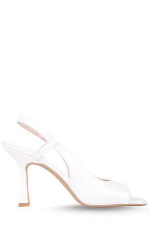 Stato Kadın Rugan Topuklu Ayakkabı Beyaz