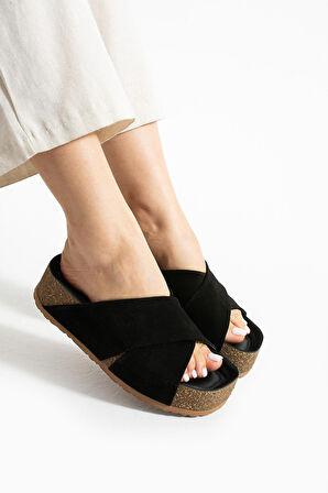 Stato Kalın Taban Kadın Terlik Siyah