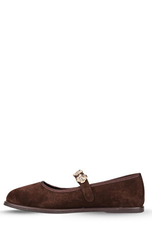 Stato Kemer Detaylı Kadın Babet Kahve