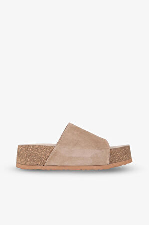 Stato Kalın Taban Kadın Terlik Vizon