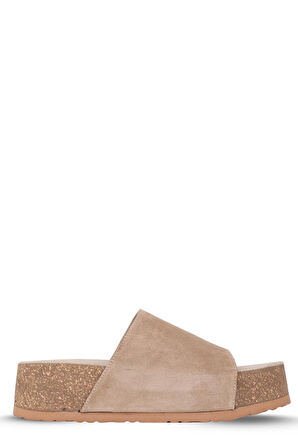 Stato Kalın Taban Kadın Terlik Vizon