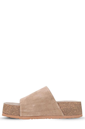 Stato Kalın Taban Kadın Terlik Vizon