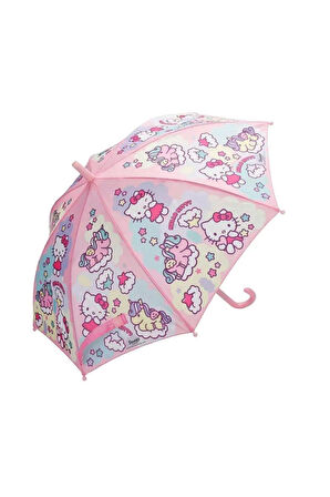 Çocuk Şemsiyesi Hello Kitty Desenli 8 Telli 45 Cm 3