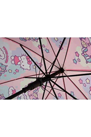 Çocuk Şemsiyesi Hello Kitty Desenli 8 Telli 45 Cm 3