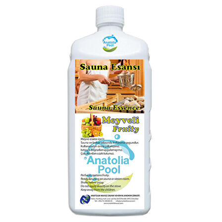 Anatolia Pool Sauna Buhar Esansı Meyveli 1 Lt (Sauna Essence Fruity)