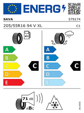 Sava 205/55R16 94V XL ALL WEATHER 4 Mevsim Lastiği (Üretim Yılı: 2025)
