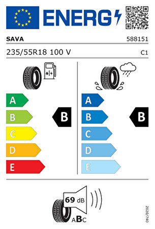 Sava 235/55R18 100V Intensa SUV 2  Oto Yaz Lastiği (Üretim Yılı: 2023)