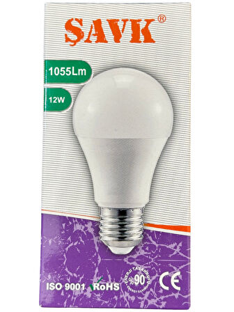 Şavk 12W 4000K (Günışığı) E27 Duylu Led Ampul