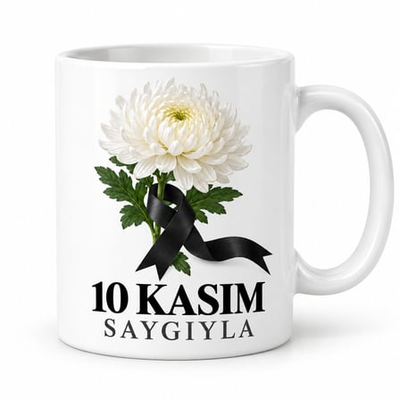 Saygıyla Hatırlamak Tasarımlı Porselen Kupa - MODEL 735