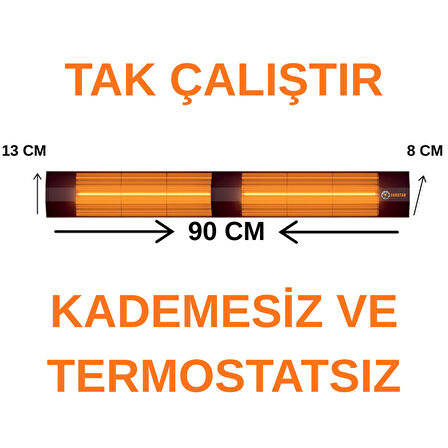 SUNSTAR İÇ MEKAN HALOJEN SOBA İNFRARED ISITICI 3600W