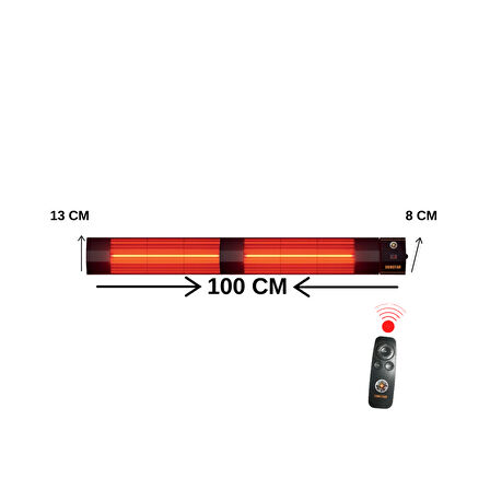 SUNSTAR DIŞ MEKAN HALOJEN SOBA İNFRARED ISITICI 4000W KUMANDALI