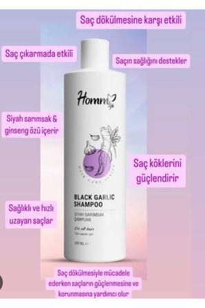 Homm Life Siyah Sarımsak ( Black Garlic ) Şampuan 400 ml
