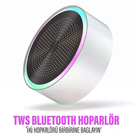 Mini Bluetooth Hoparlör Ses Bombası TWS Çift Hoparlör Bağlantısı