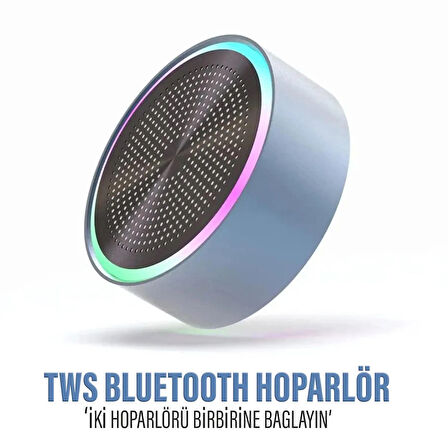 Mini Bluetooth Hoparlör Ses Bombası TWS Çift Hoparlör Bağlantısı