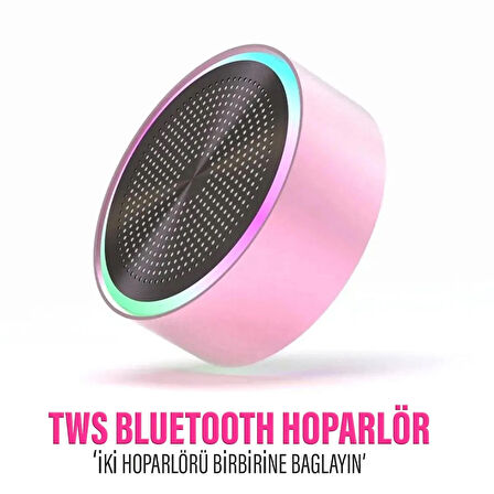 Mini Bluetooth Hoparlör Ses Bombası TWS Çift Hoparlör Bağlantısı