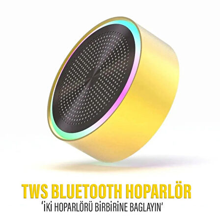 Mini Bluetooth Hoparlör Ses Bombası TWS Çift Hoparlör Bağlantısı
