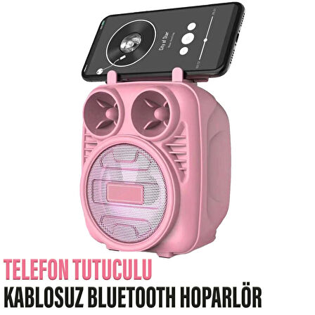  Kablosuz Bluetooth Hoparlör Speaker Telefon Tutucu Rgb Hoparlör Renkli Işıklı Ses Bombası 5W