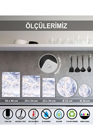 Kara Ayna | Cam Kesme Tahtası - Cam Kesme Tablası | 30 Cm X 40 Cm