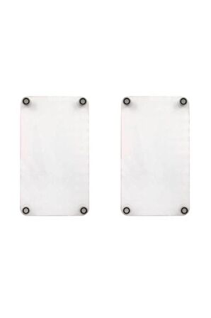 Dekoratif  Cam Ocak Koruyucu ve Kesim Tablası Sarı Karanfil 60cm x 52cm 2 Parça, 4'lü Ocaklar