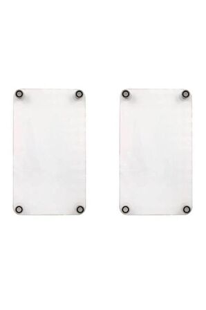  Cam Ocak Koruyucu ve Kesim Tablası Kara Duman (60cm x 52cm) 2 Parça, 4'lü Ocaklar