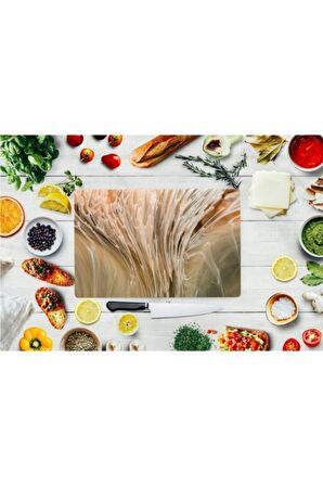 Saban Açık Dalga Mermer Cam Kesme Tahtası - Cam Kesme Tablası  | 30 Cm X 40 Cm