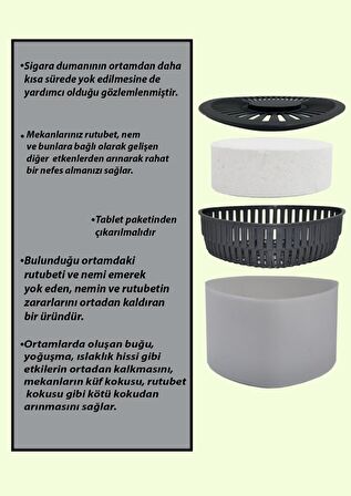 Nem Alıcılı Ve Rutubet Giderici  Aparat - 500 Gr -Üçgen Naturel 3'Lü