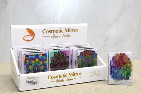 Mandala Desenli Hareketli Sulu El Aynası - Model 2