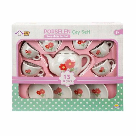 1501 Oyuncak Porselen Çay Seti 13 Parça - Stokta Olan Model Gönderilir