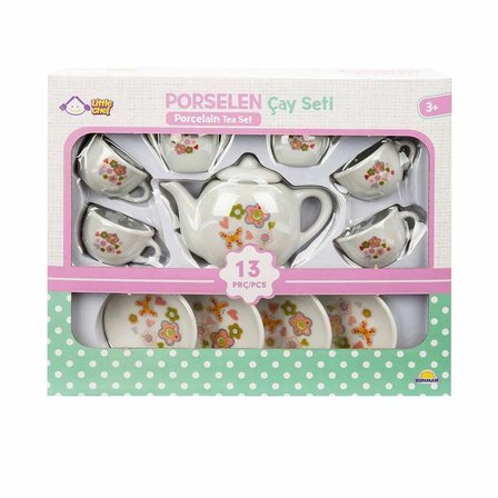 1501 Oyuncak Porselen Çay Seti 13 Parça - Stokta Olan Model Gönderilir