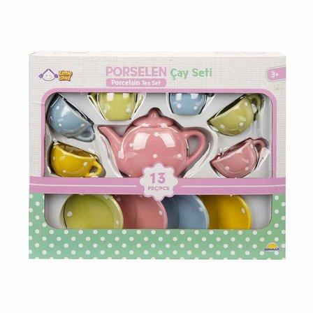 1501 Oyuncak Porselen Çay Seti 13 Parça - Stokta Olan Model Gönderilir