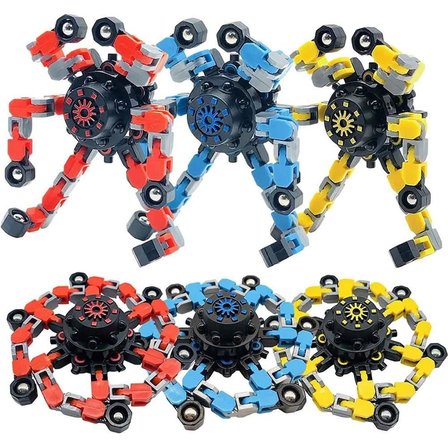 Fidget Spinners Dönüştürülebilir Zincir Çark Robot Oyuncak -1 adet stokta olan gönderilir