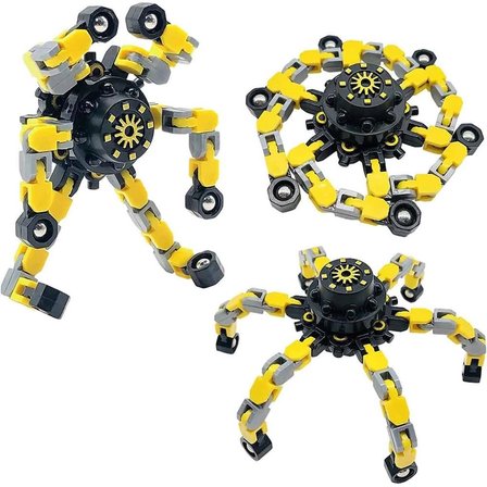 Fidget Spinners Dönüştürülebilir Zincir Çark Robot Oyuncak -1 adet stokta olan gönderilir