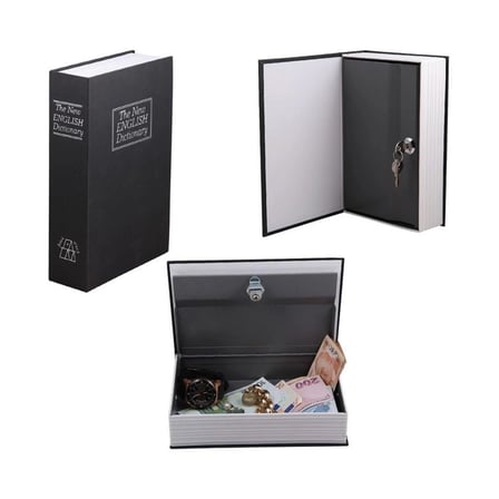 Kitap Şeklinde Gizli Kasa Kilitli kumbara Büyük Boy