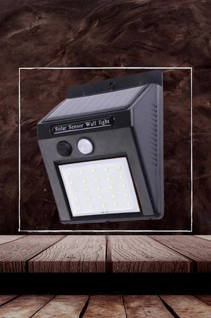 Bahçe Aydınlatma Sensörlü Güneş Enerjili Duvar Lambası 40 Led Işık