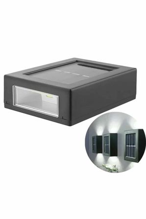 Dekoratif Duvar Lambası Solar Güneş Enerjili Bahçe Aydınlatması