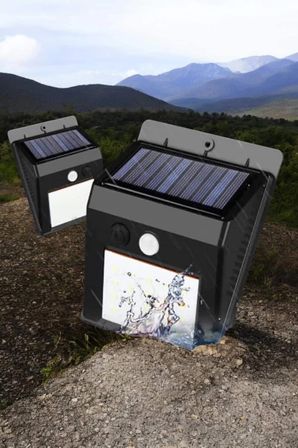 Solar Lamba Giriş, Bahçe Yol Avlu Hareket Sensörlü Led Parlak Gece Su Geçirmez
