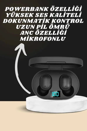 Dijital Göstergeli Kulaklık ve 7 Kordonlu Akıllı Saat Android ve İOS Uyumlu Uyku Takibi Sesli Görüşm