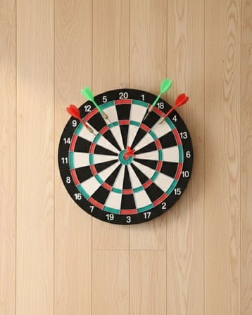 17 İnç Dart Tahtası Şık Tasarım Dayanıklı Yapı ve Dart Oku Hediyeli